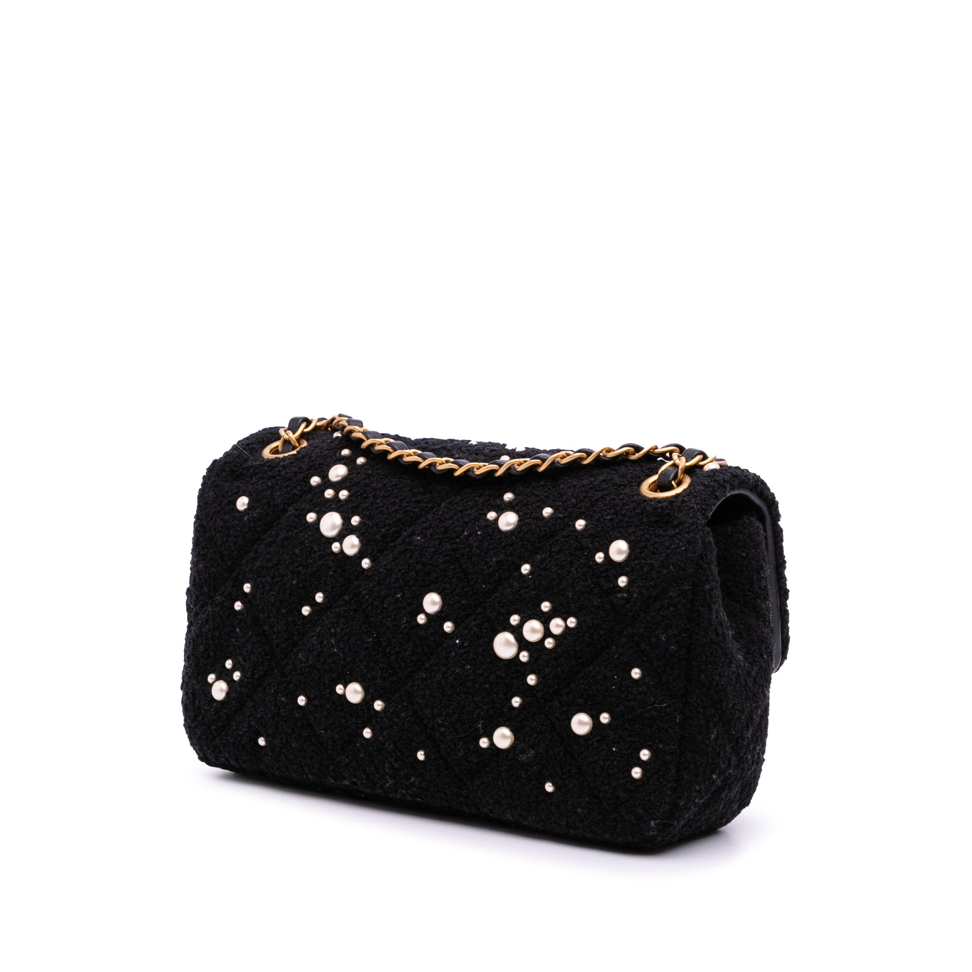 Small Tweed Pearl Cosmos Flap