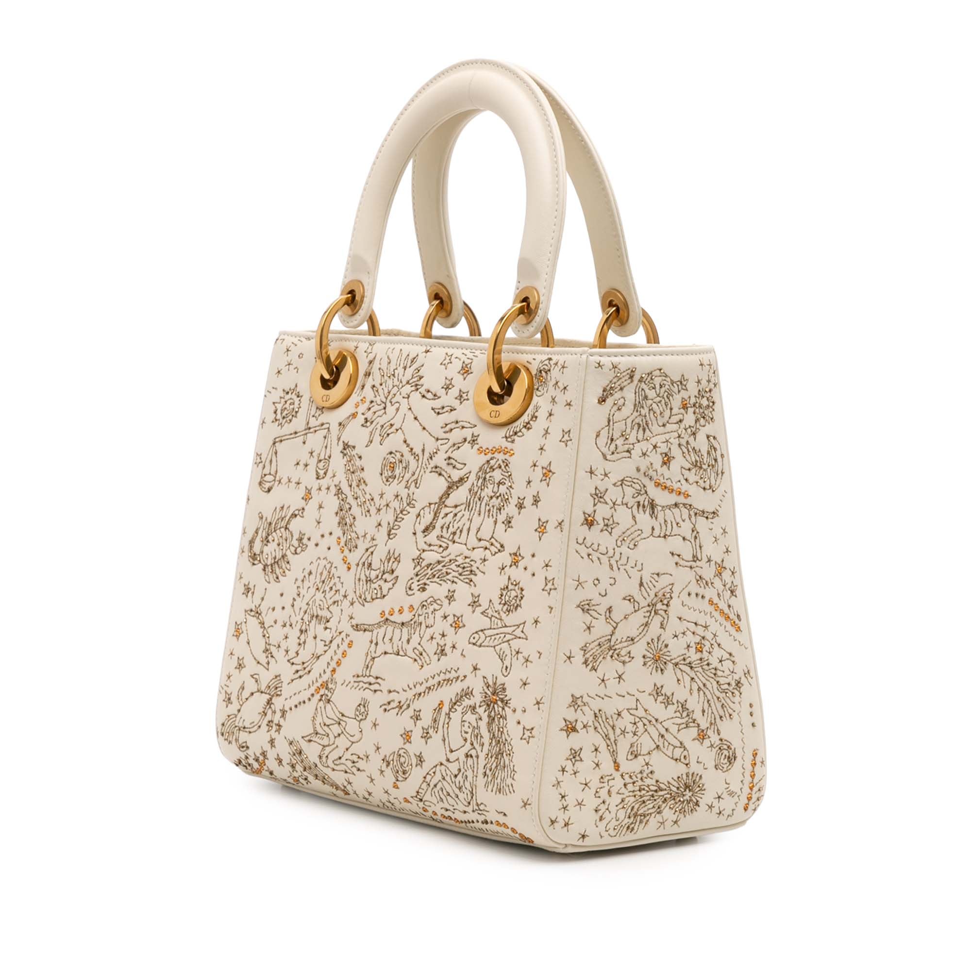Medium Calfskin Embroidered Astrology Lady Dior