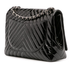 Maxi Classic Chevron Patent Single Flap