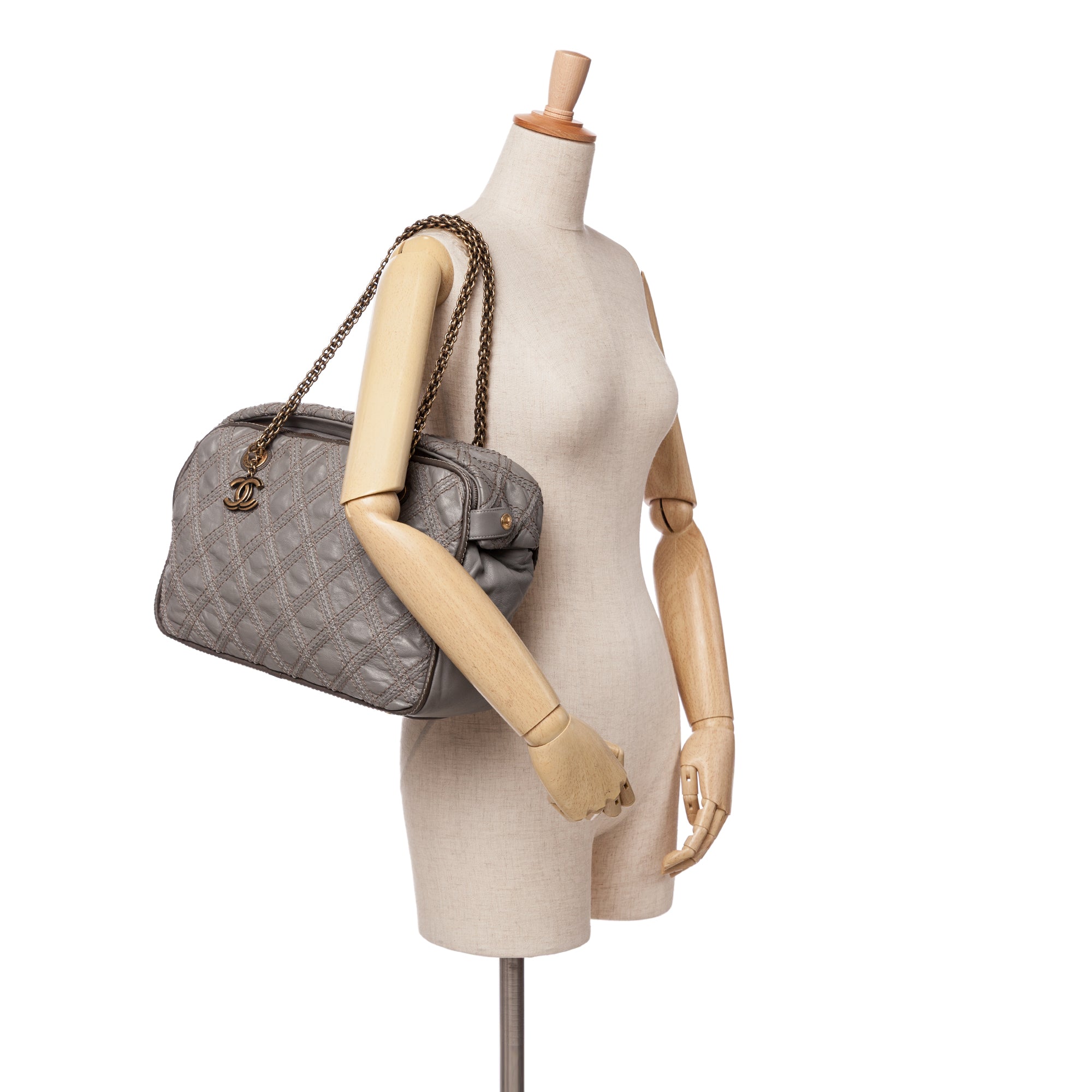 CC Quilted Calfskin Triptych Tote