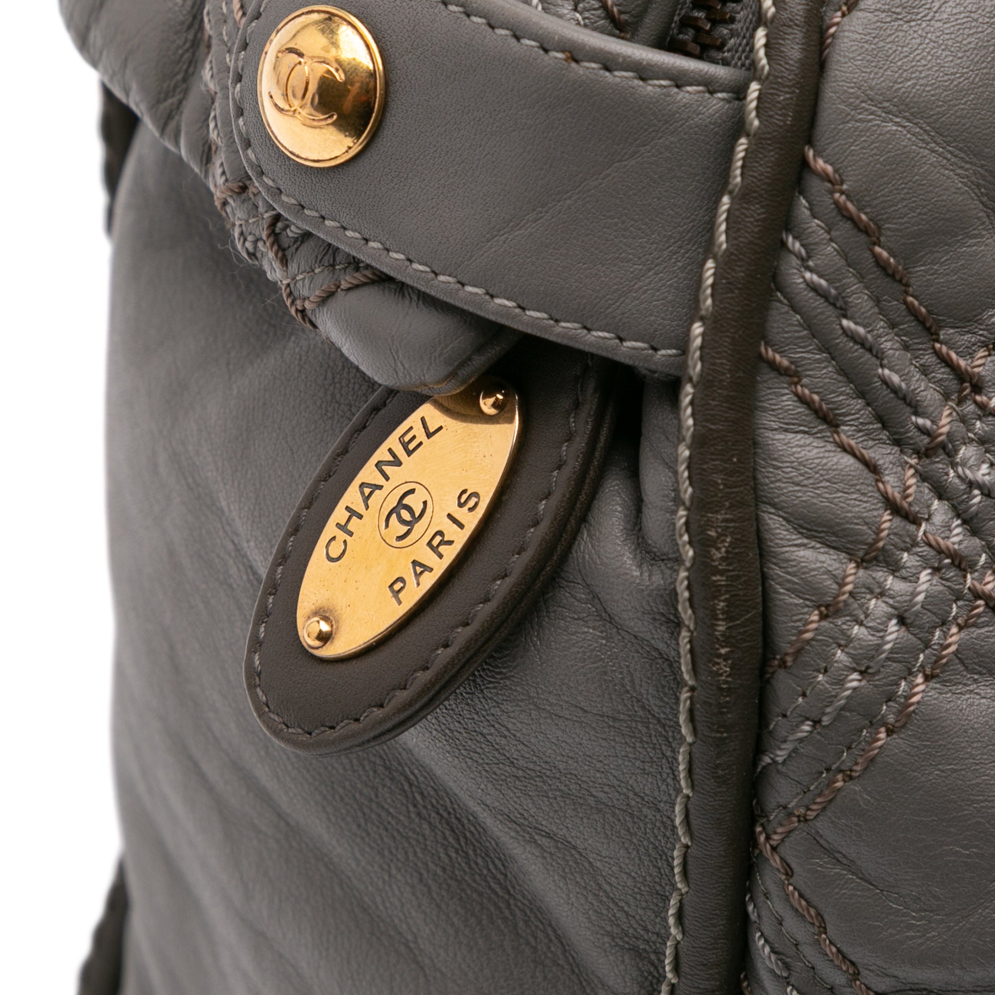 CC Quilted Calfskin Triptych Tote