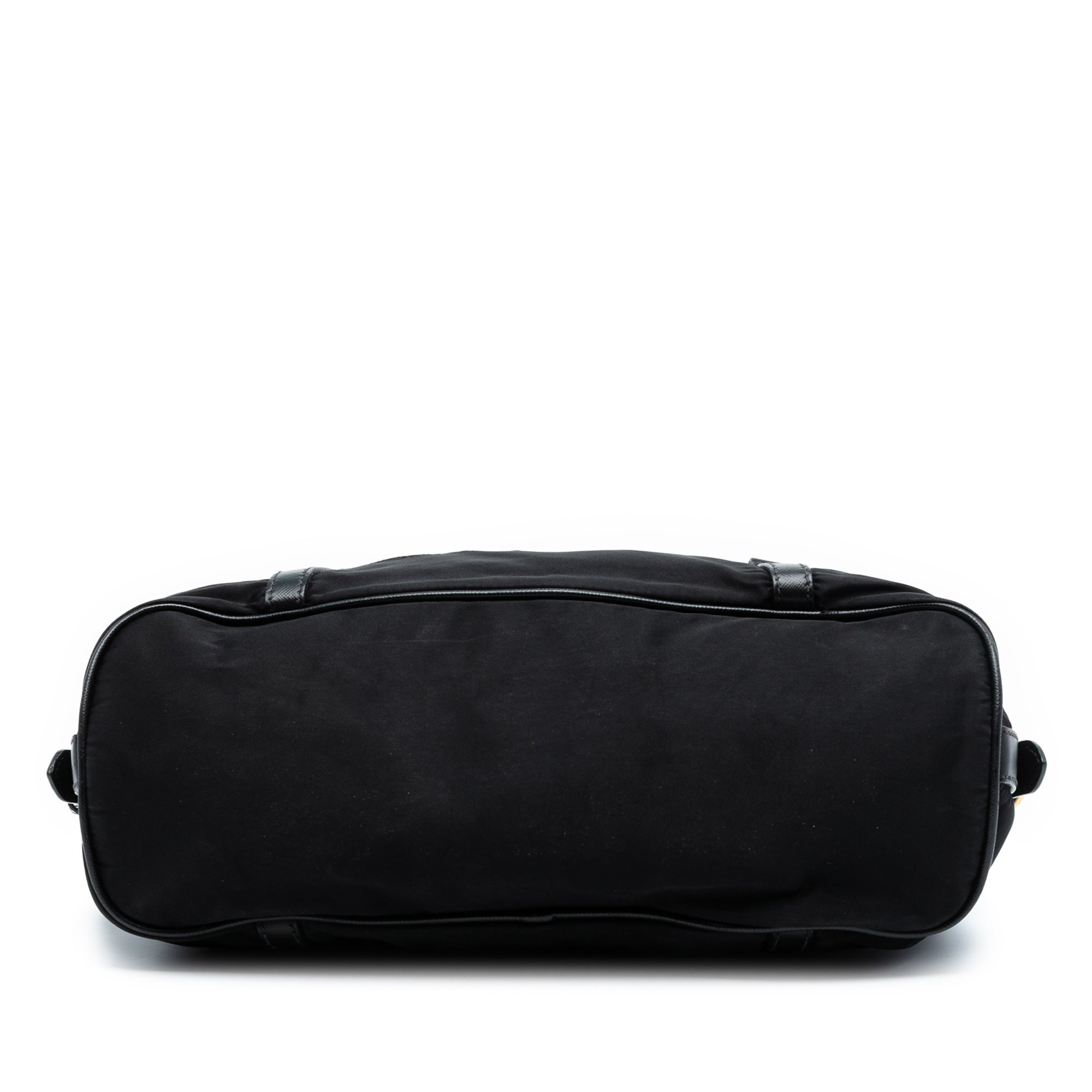 Saffiano Trimmed Tessuto Logo Satchel