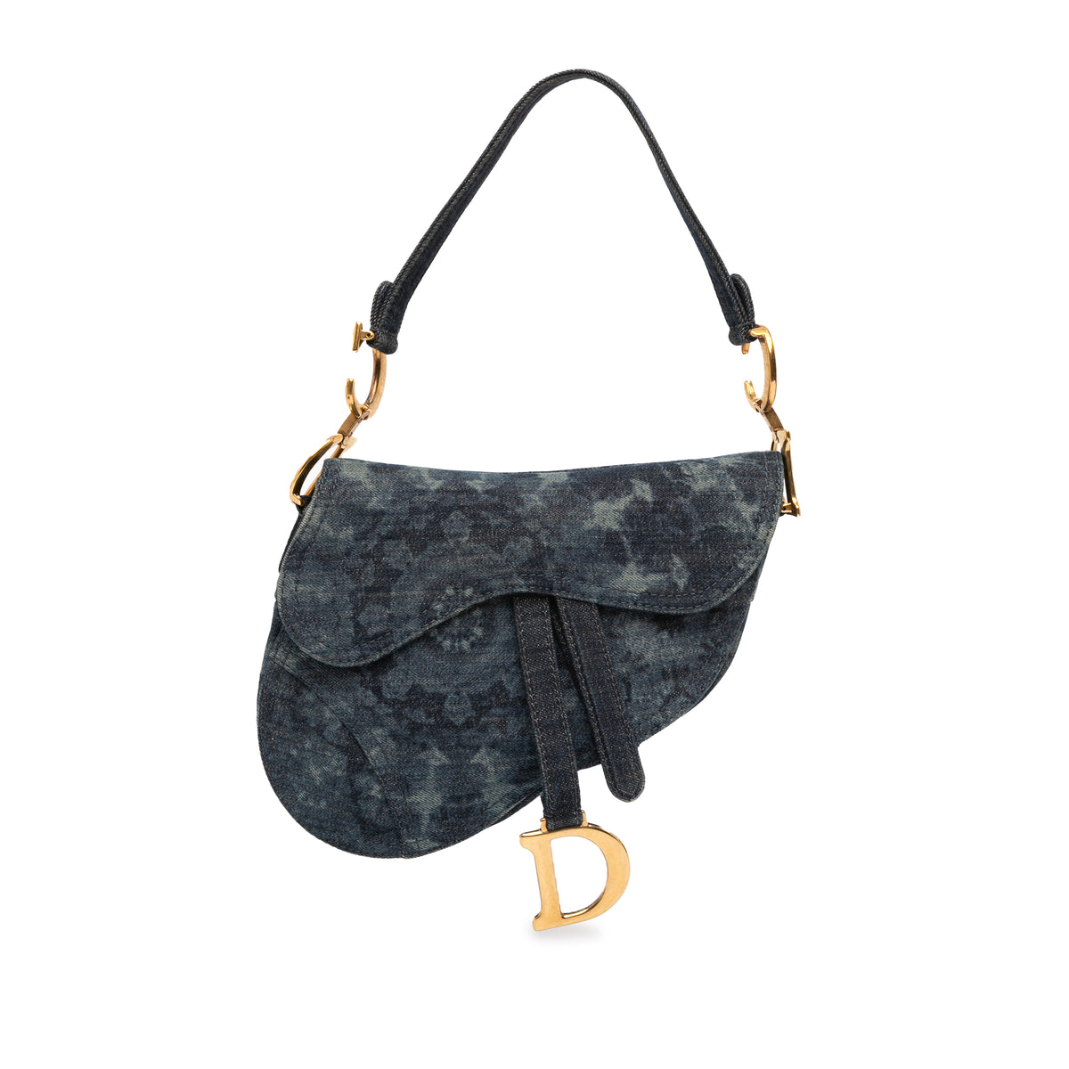Denim Tie Dye Saddle Bag