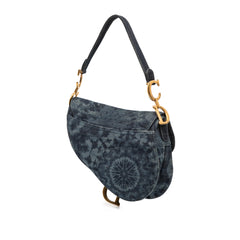 Denim Tie Dye Saddle Bag