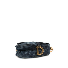 Denim Tie Dye Saddle Bag