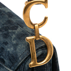 Denim Tie Dye Saddle Bag