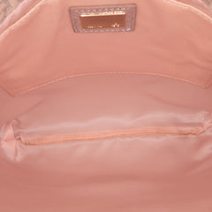 Zucchino Metallic Canvas and Shearling Crossbody