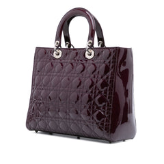 Large Patent Cannage Lady Dior