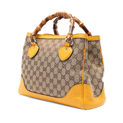 Small GG Canvas Diana Bamboo Top Handle Tote