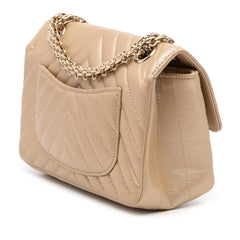 Reissue 2.55 Chevron Quilted Metallic Calfskin Single Flap 224