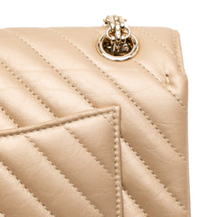 Reissue 2.55 Chevron Quilted Metallic Calfskin Single Flap 224