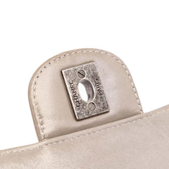 Mini Square Classic Chevron Iridescent Lambskin Single Flap