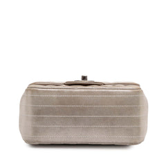Mini Square Classic Chevron Iridescent Lambskin Single Flap