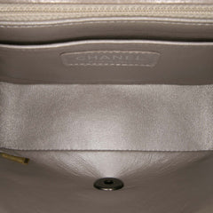 Mini Square Classic Chevron Iridescent Lambskin Single Flap