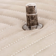 Mini Square Classic Chevron Iridescent Lambskin Single Flap