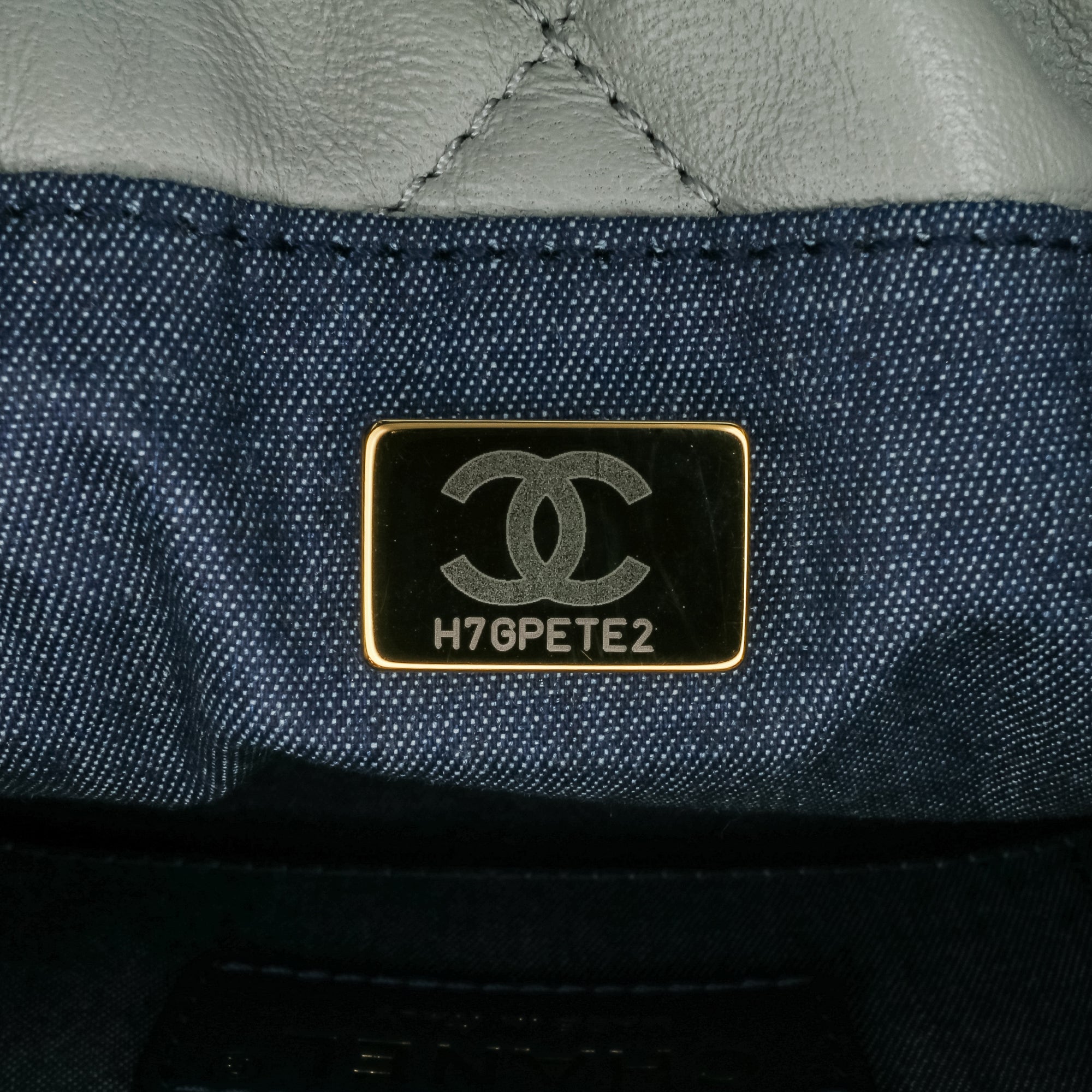 CC Quilted Calfskin Resin Bi-Color Chain Bucket Bag