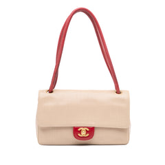 Medium CC Perforated Calfskin Single Flap