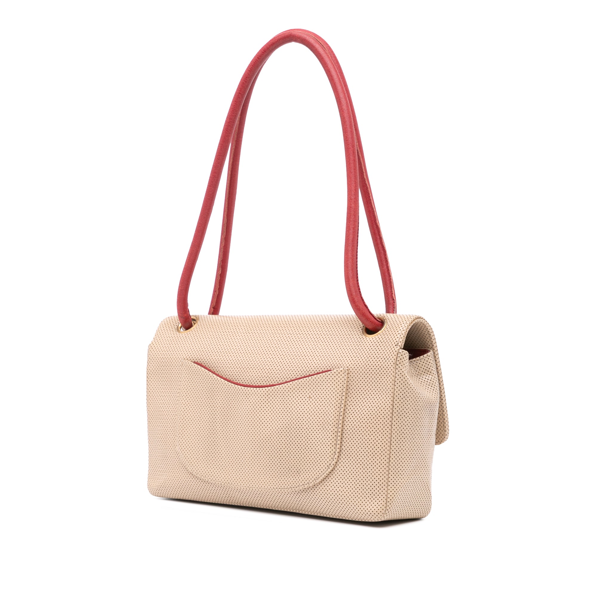 Medium CC Perforated Calfskin Single Flap