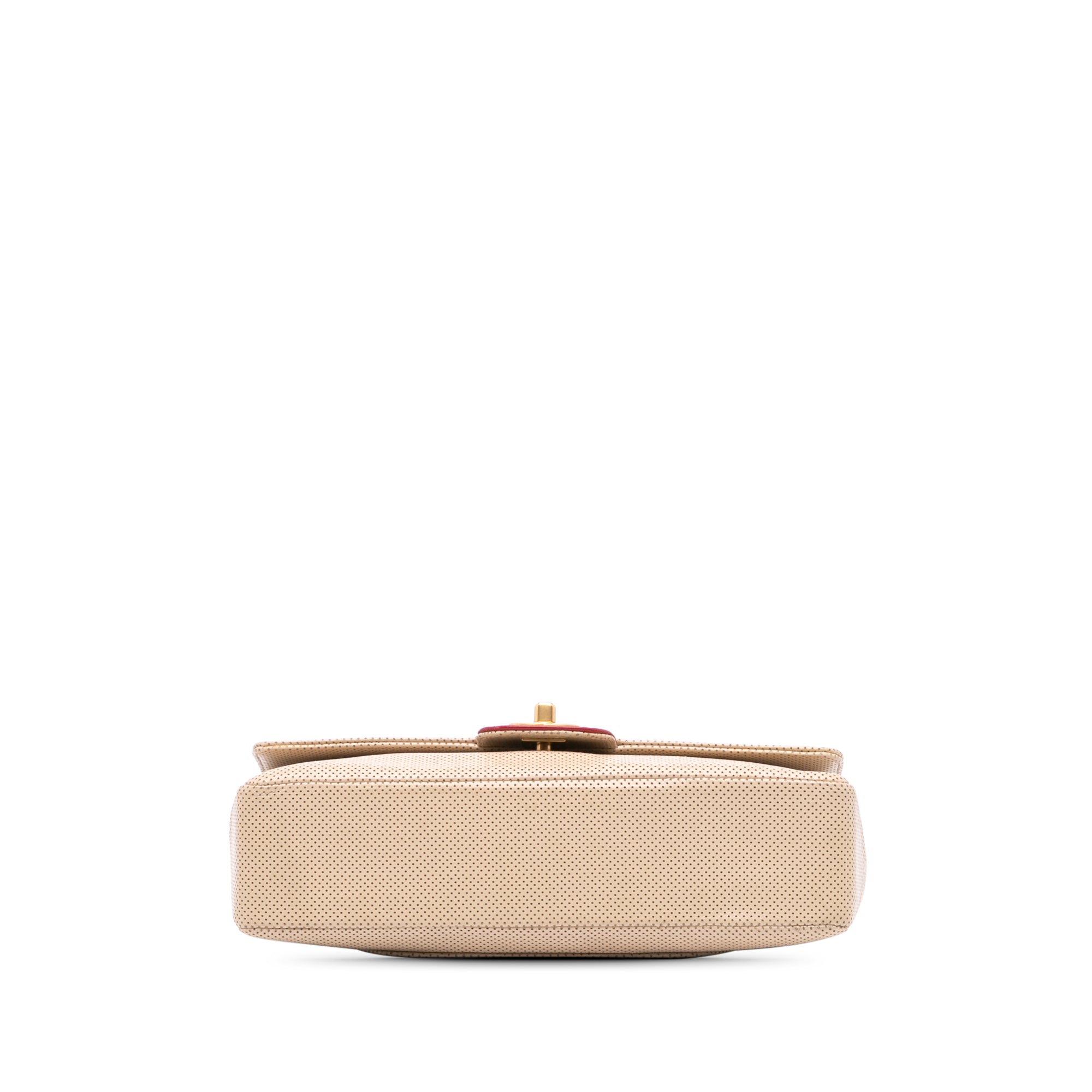 Medium CC Perforated Calfskin Single Flap