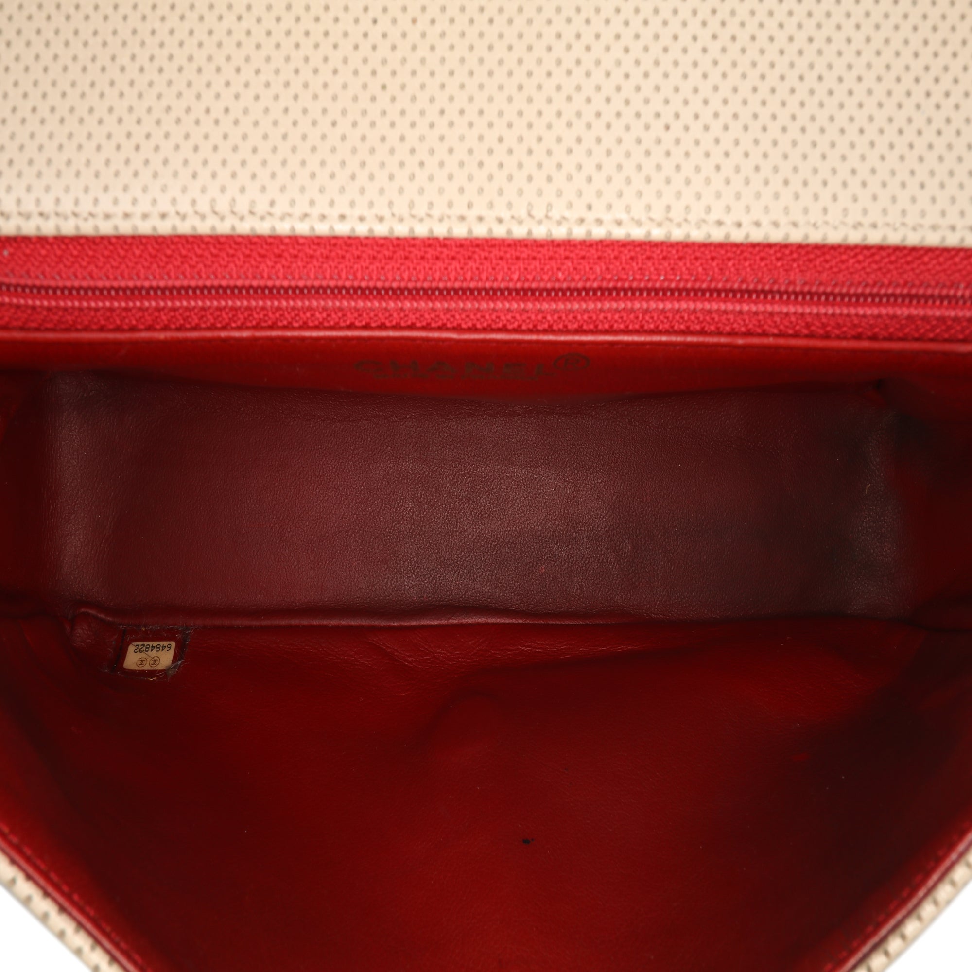 Medium CC Perforated Calfskin Single Flap