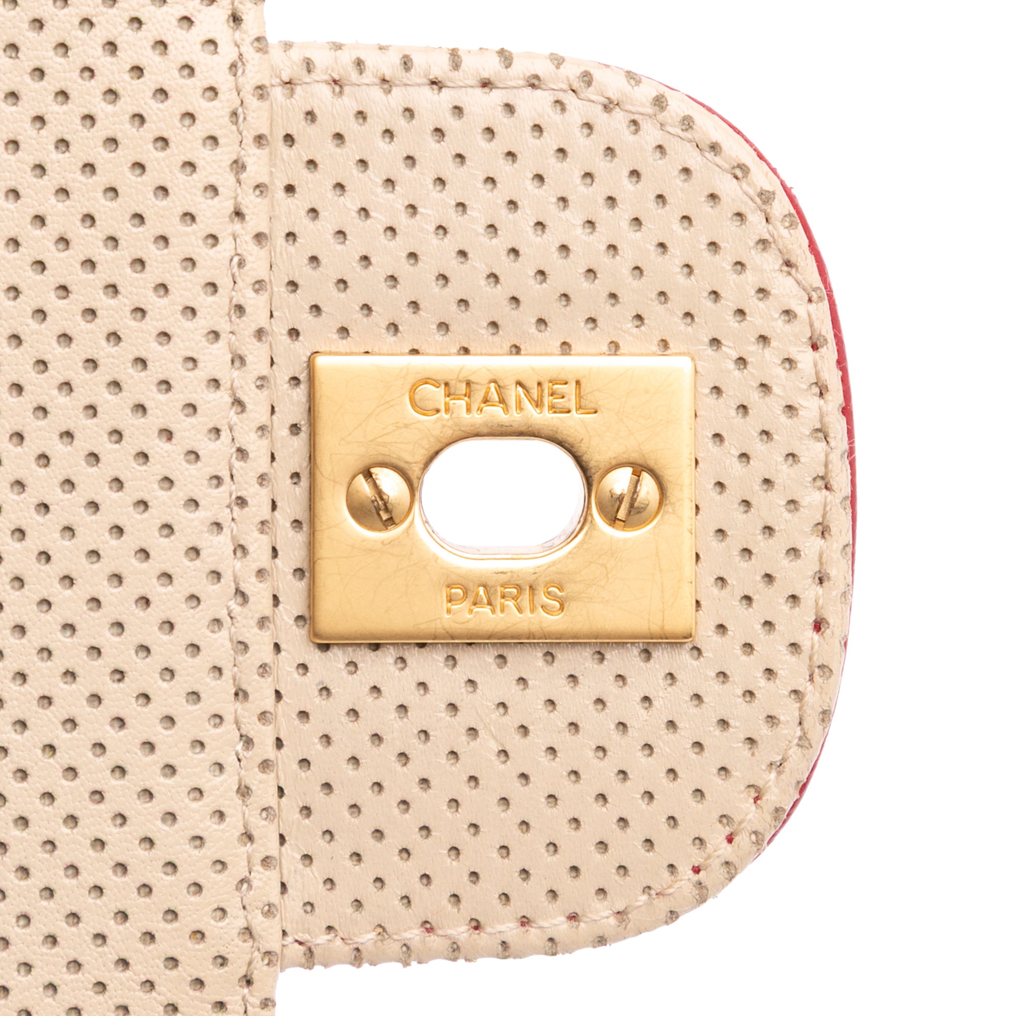 Medium CC Perforated Calfskin Single Flap