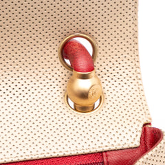 Medium CC Perforated Calfskin Single Flap