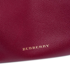 Grained Calfskin and House Check Canvas Canterbury Tote