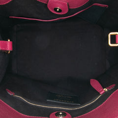 Grained Calfskin and House Check Canvas Canterbury Tote
