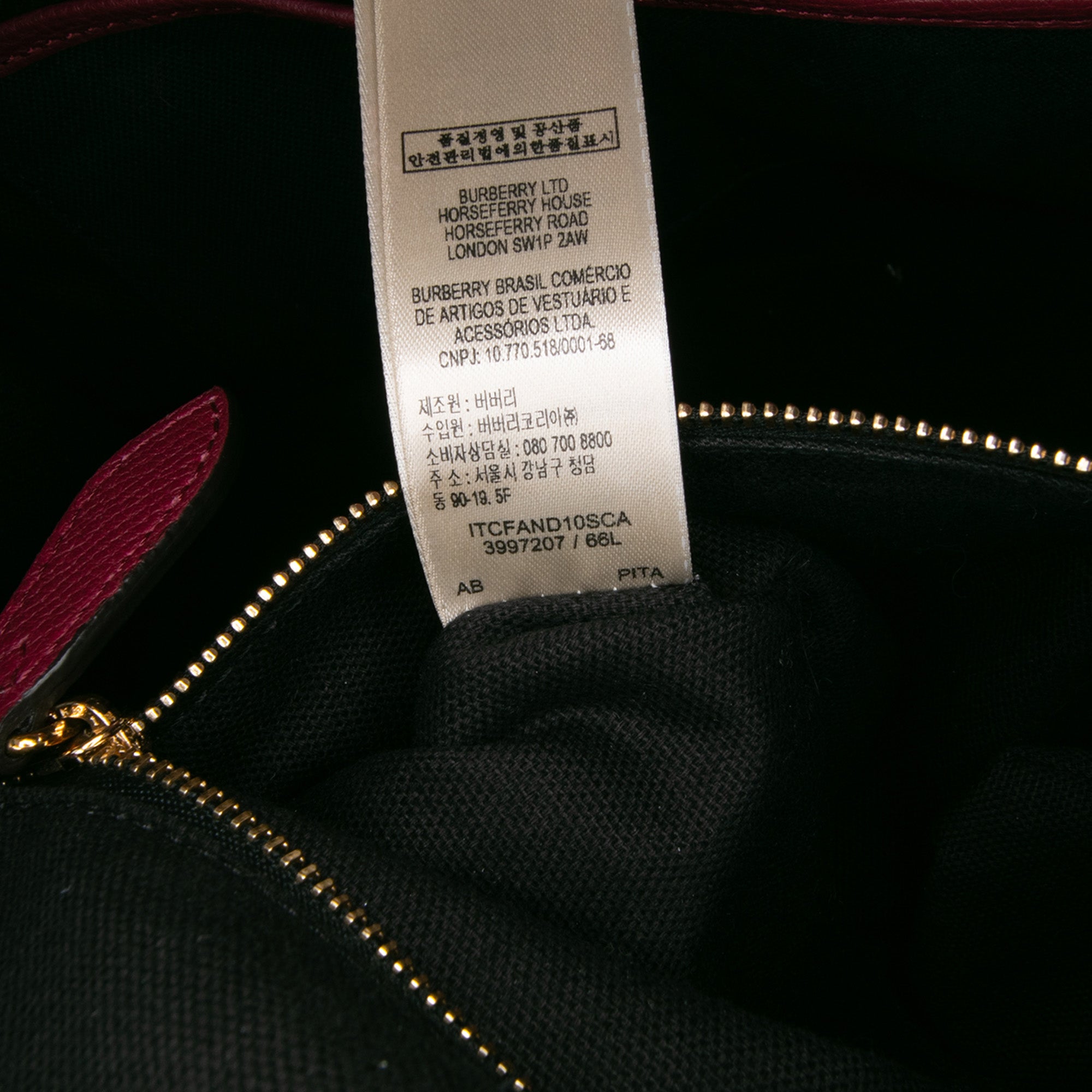 Grained Calfskin and House Check Canvas Canterbury Tote