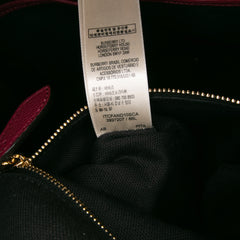 Grained Calfskin and House Check Canvas Canterbury Tote