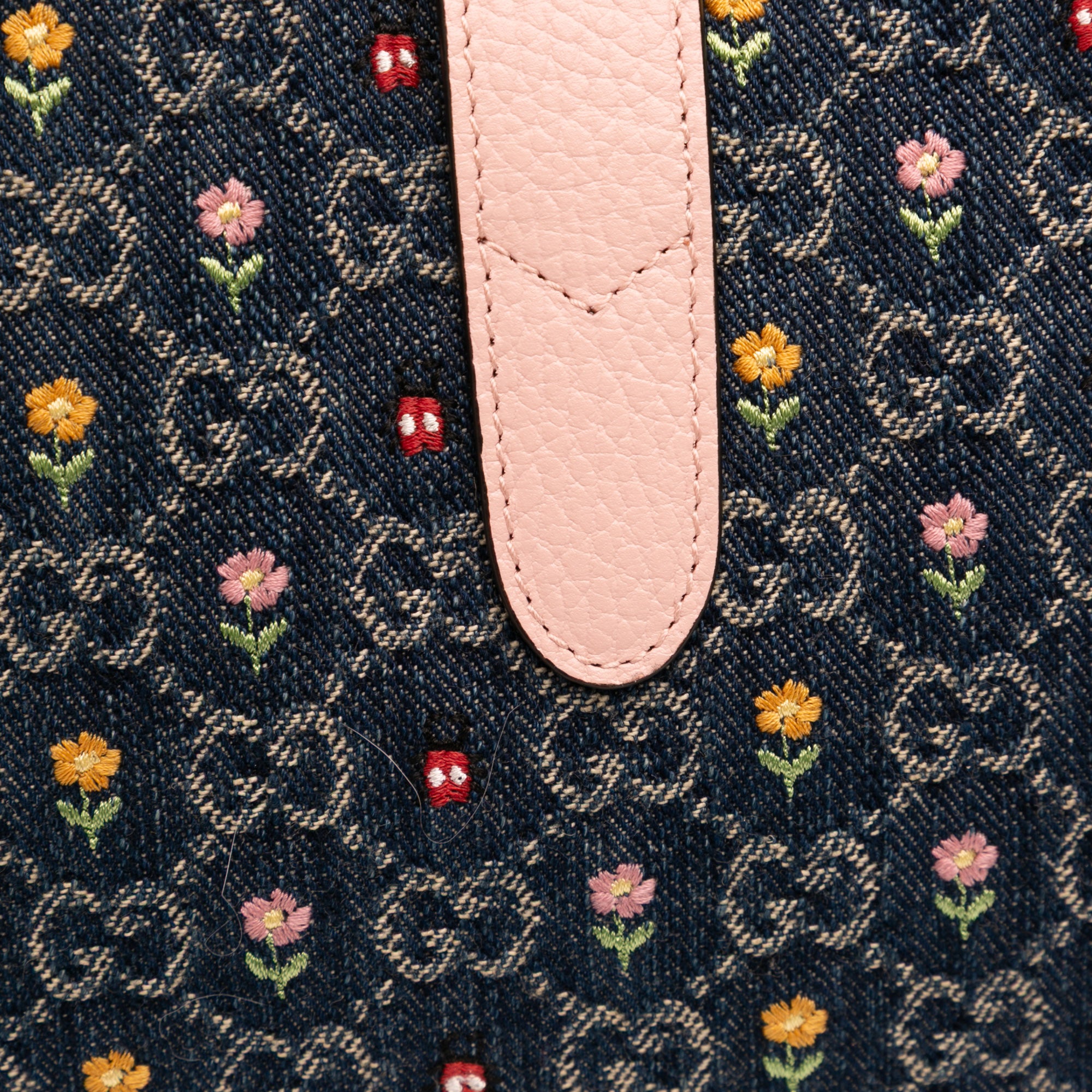 Limited Edition Small GG Embroidered Denim Floral Jackie 1961 Crossbody