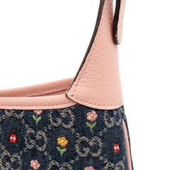 Limited Edition Small GG Embroidered Denim Floral Jackie 1961 Crossbody