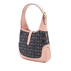 Limited Edition Small GG Embroidered Denim Floral Jackie 1961 Crossbody
