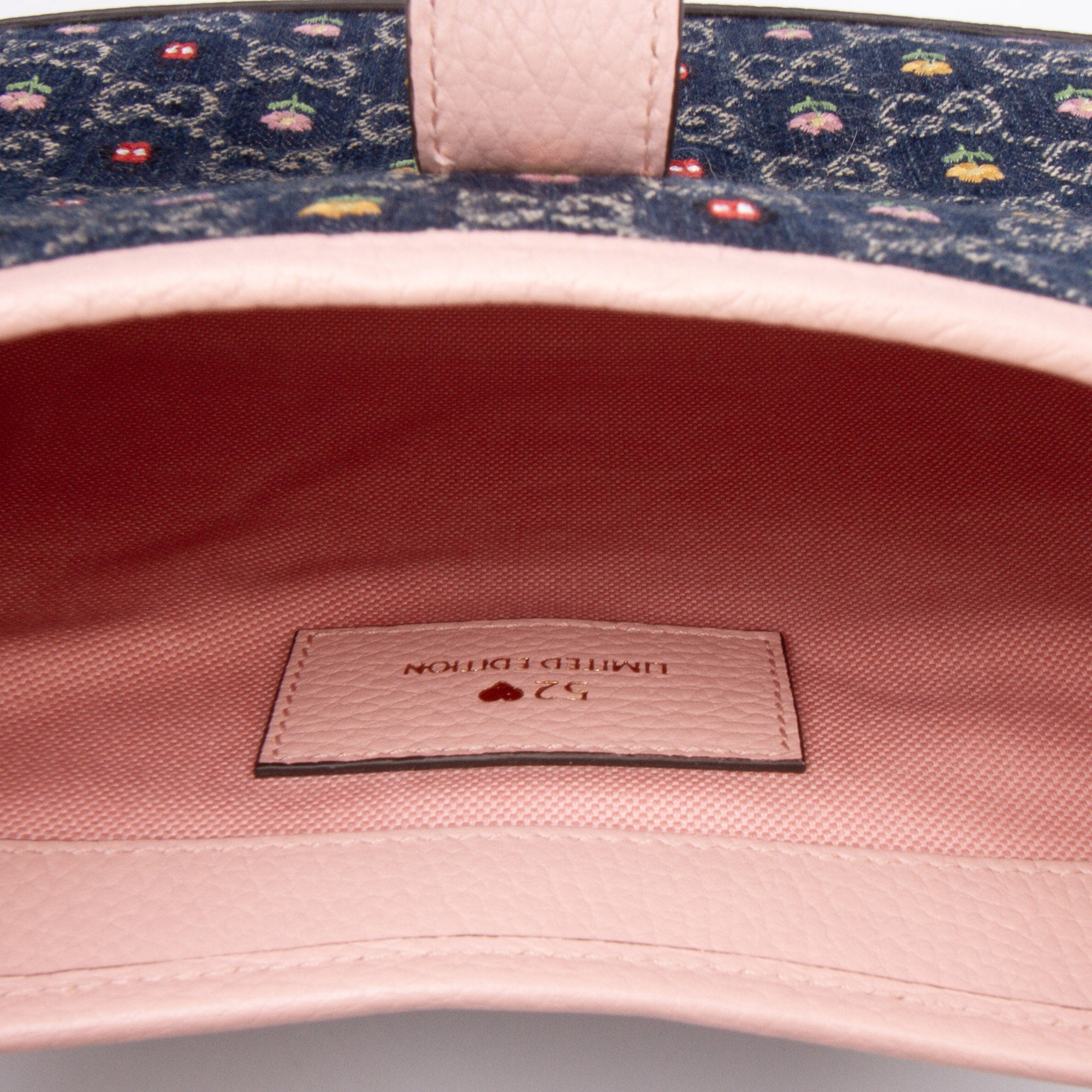 Limited Edition Small GG Embroidered Denim Floral Jackie 1961 Crossbody