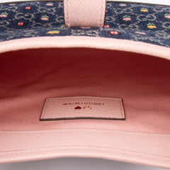 Limited Edition Small GG Embroidered Denim Floral Jackie 1961 Crossbody