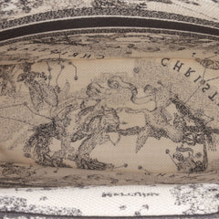 Large Canvas Embroidered Zodiac Toile De Jouy Book Tote