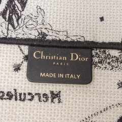 Large Canvas Embroidered Zodiac Toile De Jouy Book Tote