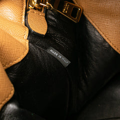 Saffiano Soft Triple Pocket Satchel