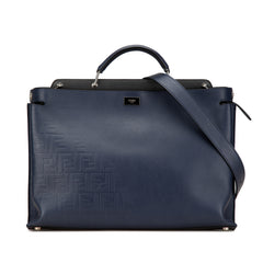 Large Zucca Embossed Leather Peekaboo Iconic Essential Satchel