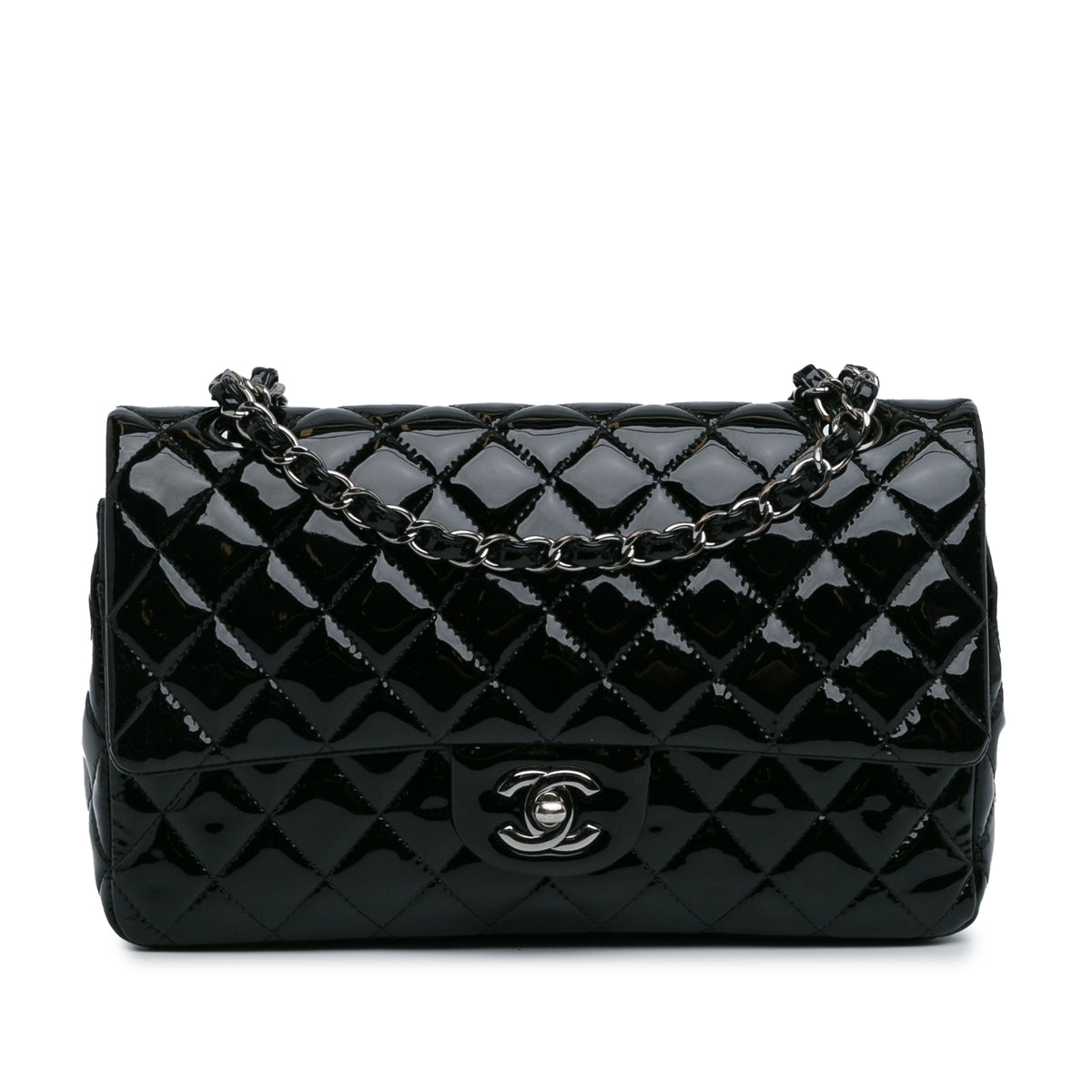 Medium Classic Patent Double Flap