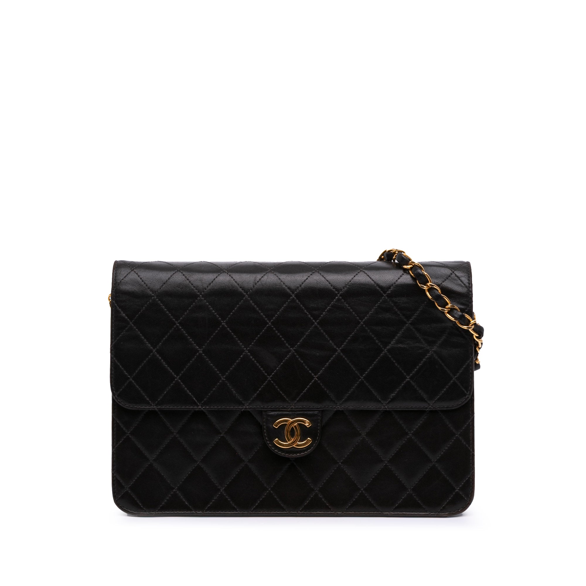 Medium CC Quilted Lambskin Half Single Flap