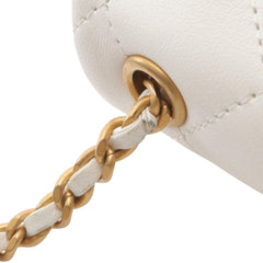 Mini Rectangular Quilted Lambskin Heart Charms Flap