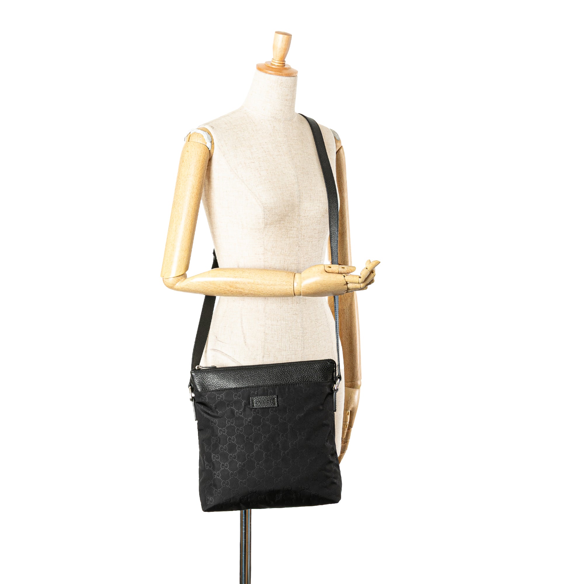 GG Nylon Flat Messenger Bag