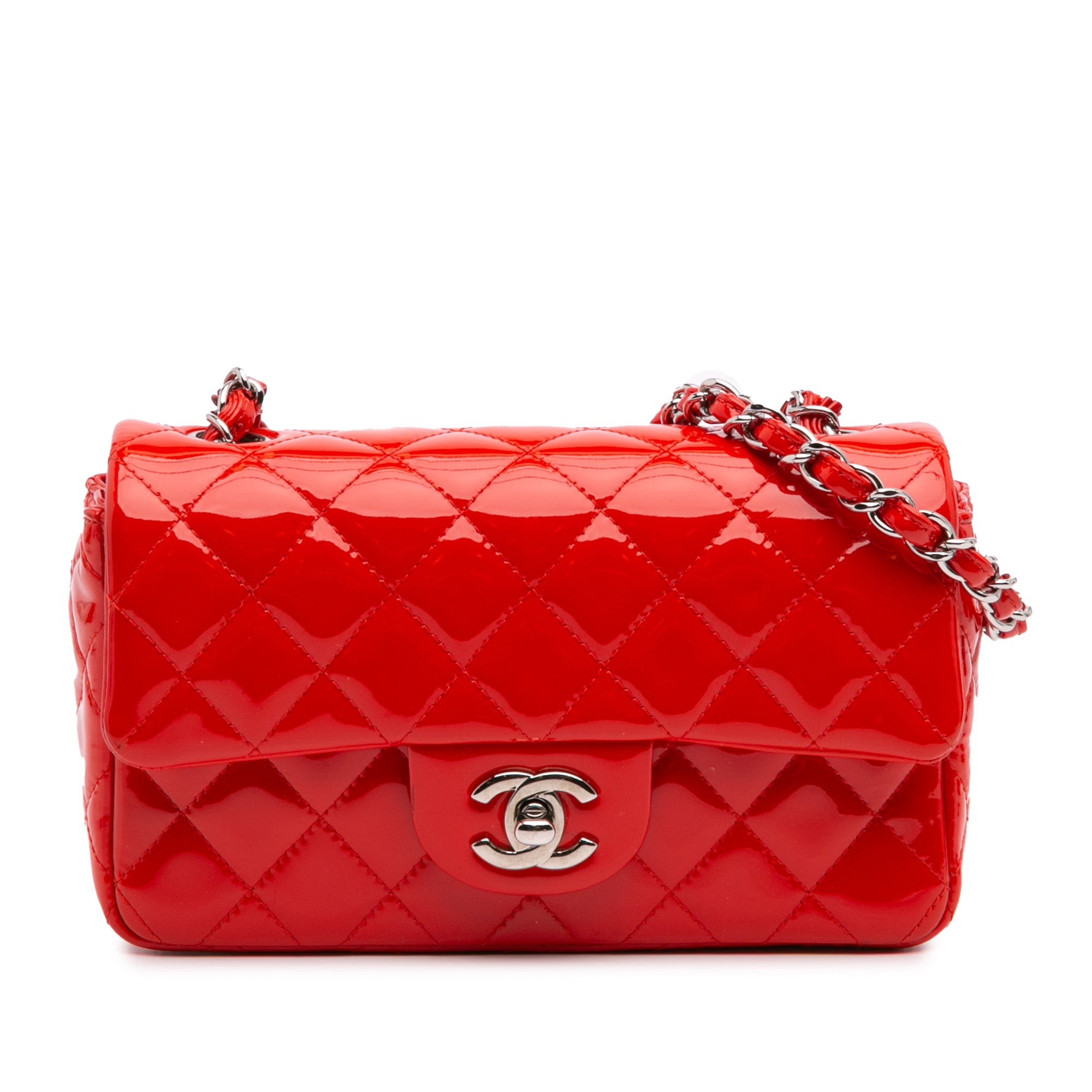 Mini Rectangular Classic Patent Single Flap