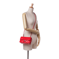 Mini Rectangular Classic Patent Single Flap