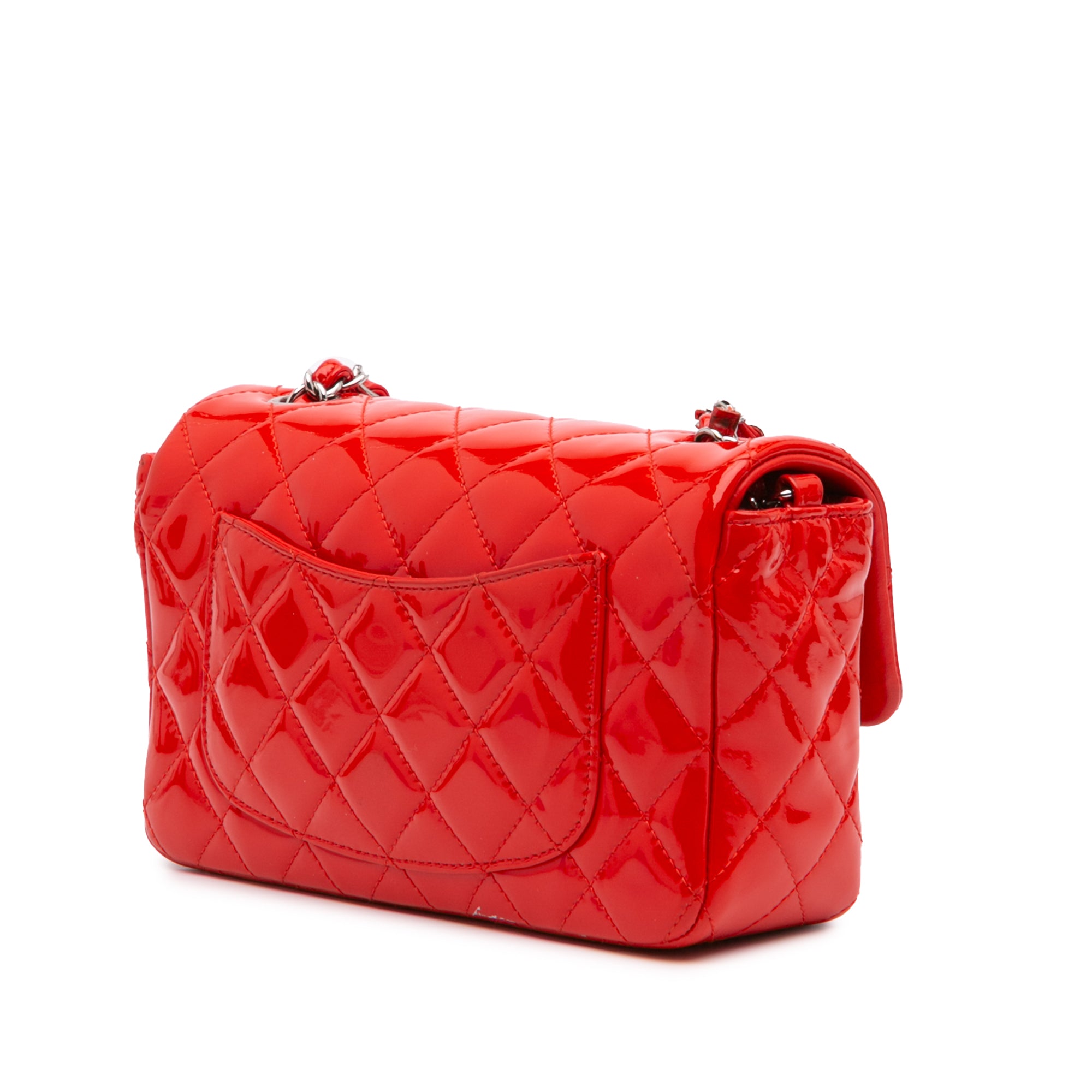 Mini Rectangular Classic Patent Single Flap