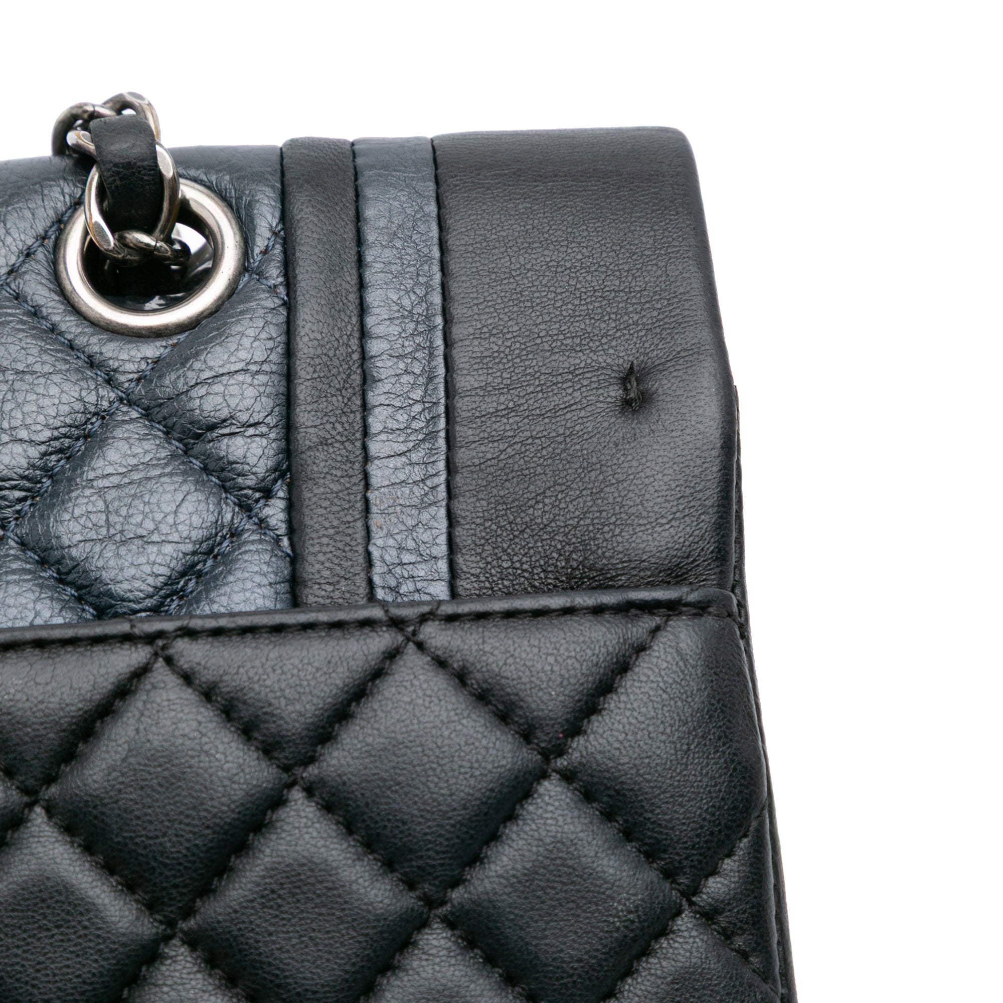 Medium Bicolor Quilted Calfskin Flap