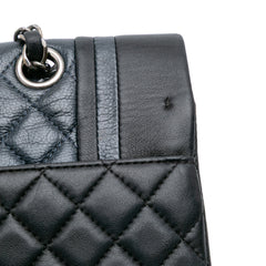 Medium Bicolor Quilted Calfskin Flap