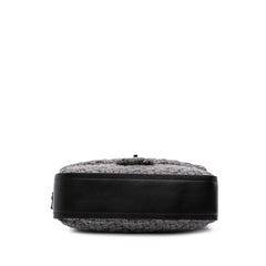 Quilted Wool and Calfskin Single Flap