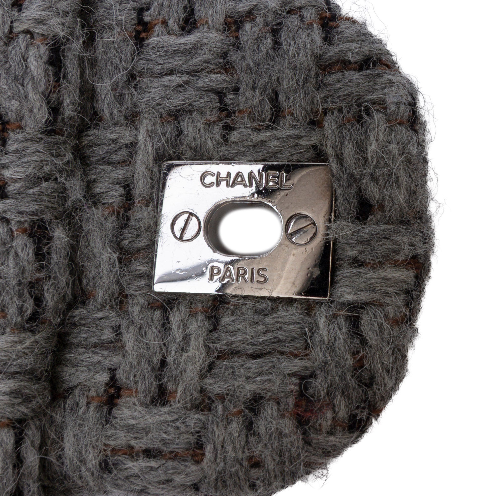 Quilted Wool and Calfskin Single Flap